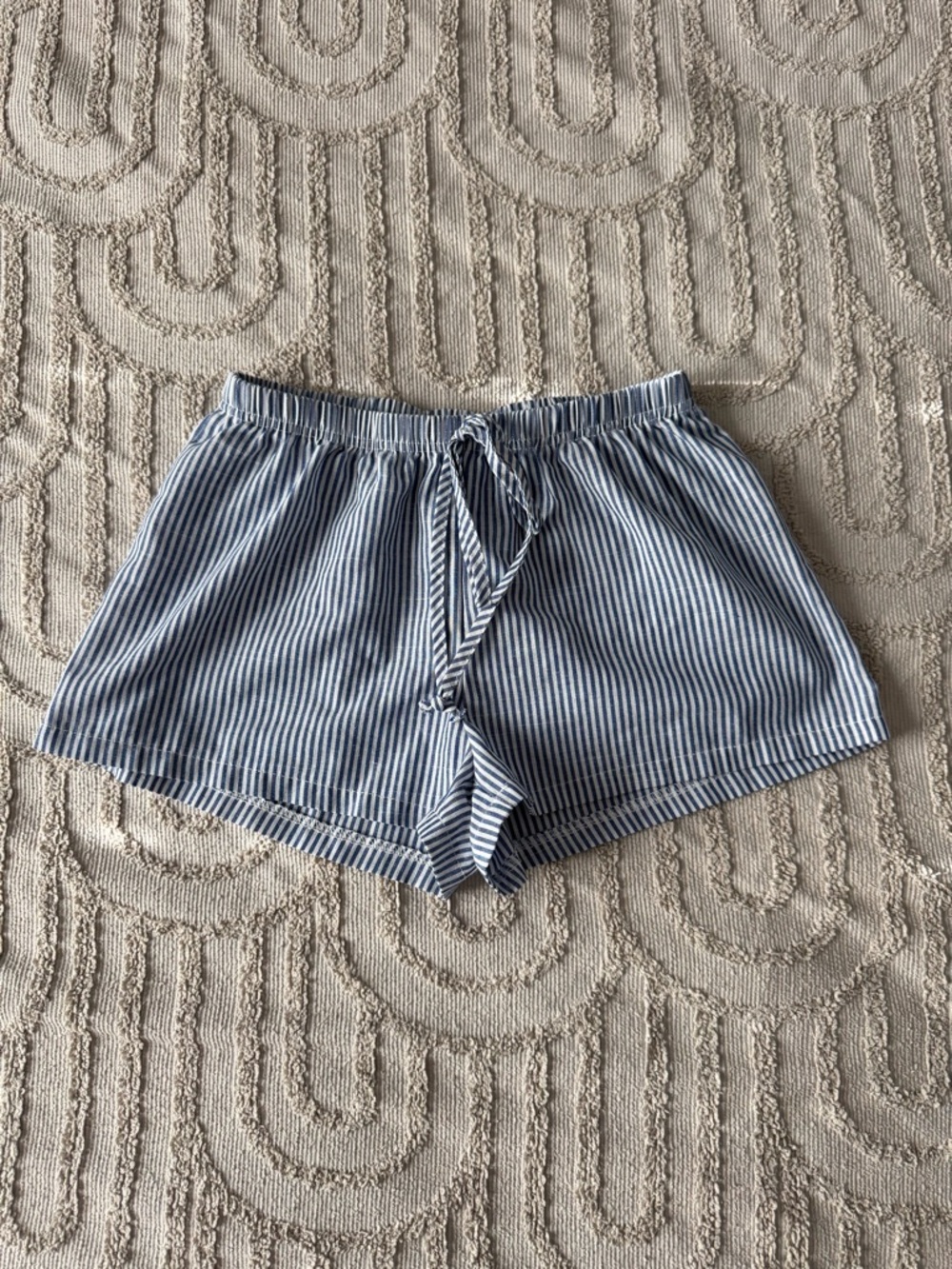 Striped Blue & White pajama Shorts